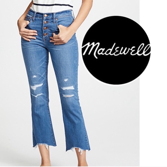 Madewell Denim - Madewell Cali Demi-Boot Button Front Jeans